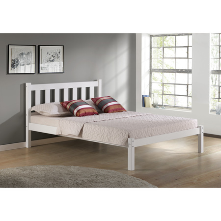 Alaterre Furniture Poppy Full Wood Platform Bed, White AJPP20WH